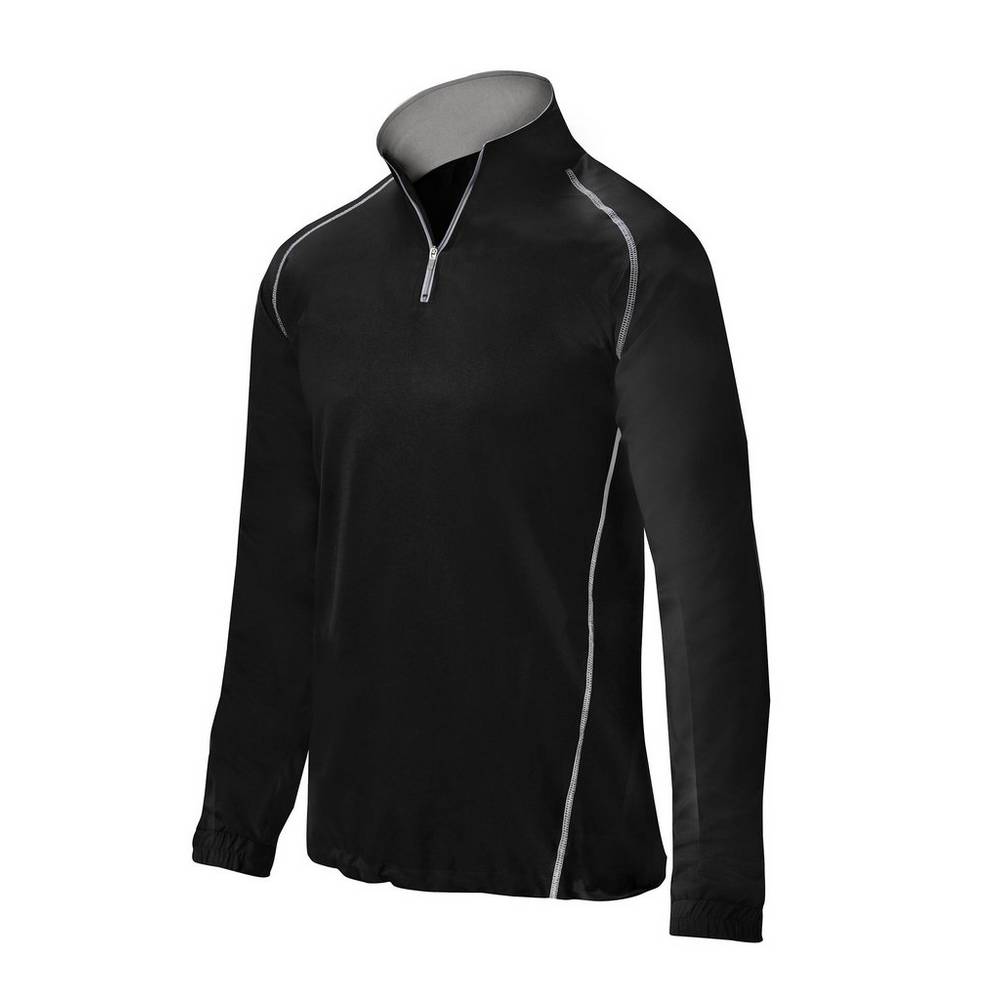 Mizuno Men's Comp 1/4 Zip Batting Jacket Black (350570-YWV)